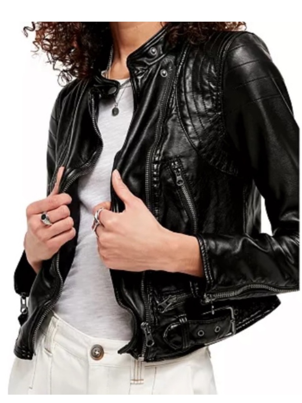 We the Free Vegan Leather Moto Jacket